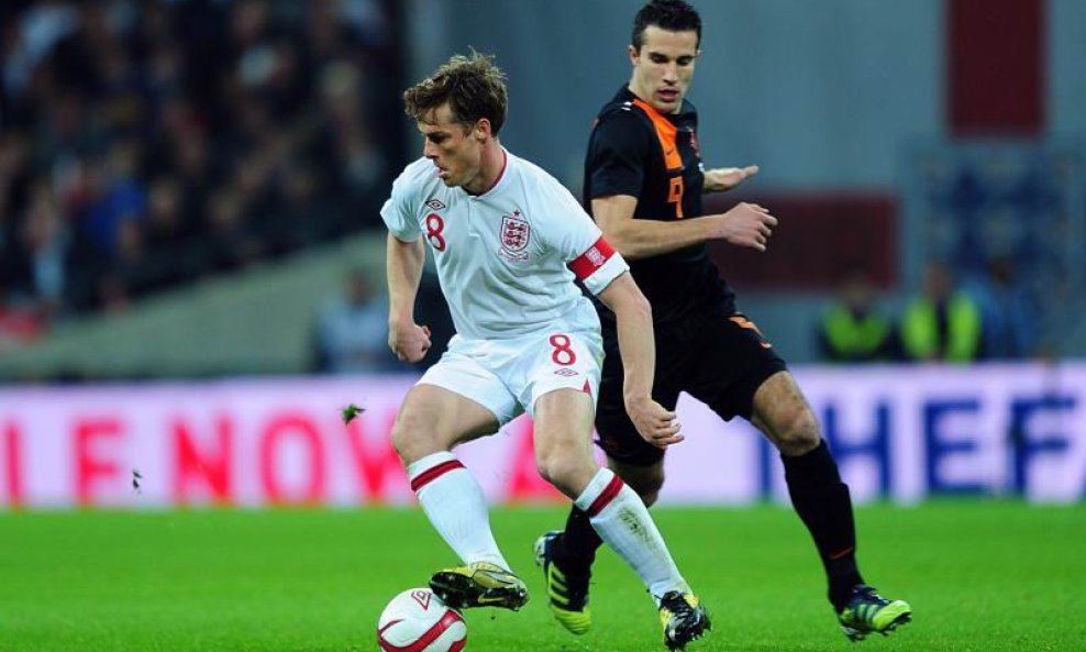 Scott Parker (l) i Robin Van Persie