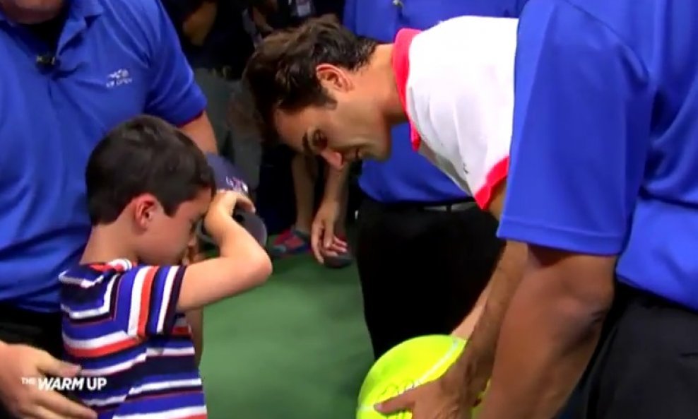 Roger Federer i uplakani dječak