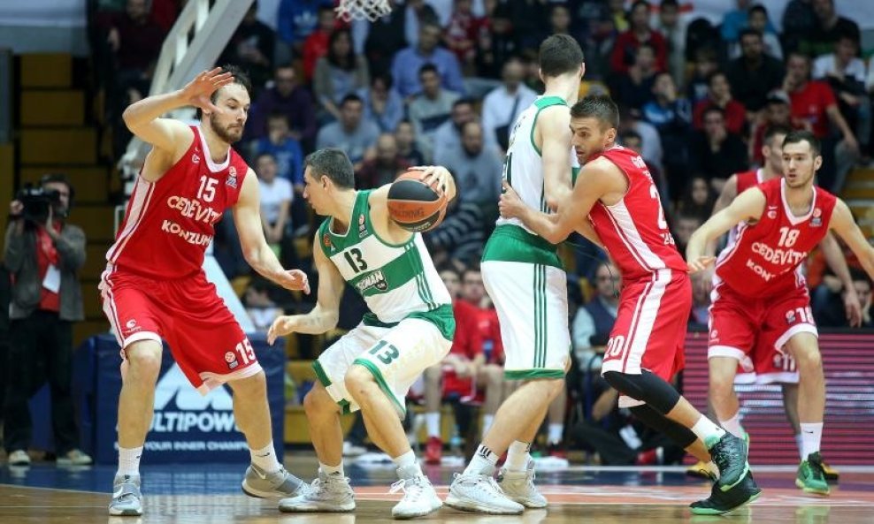 Cedevita - Panathinaikos  Miro Bilan, Dimitris Diamantidis