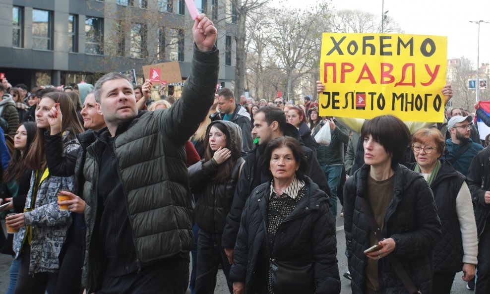 Prosvjedi u Beogradu zbog izborne krađe, ilustrativna fotografija