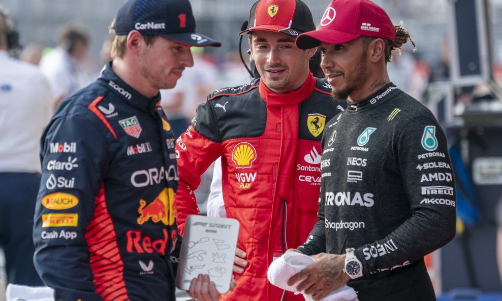Verstappen, Leclerc i Hamilton