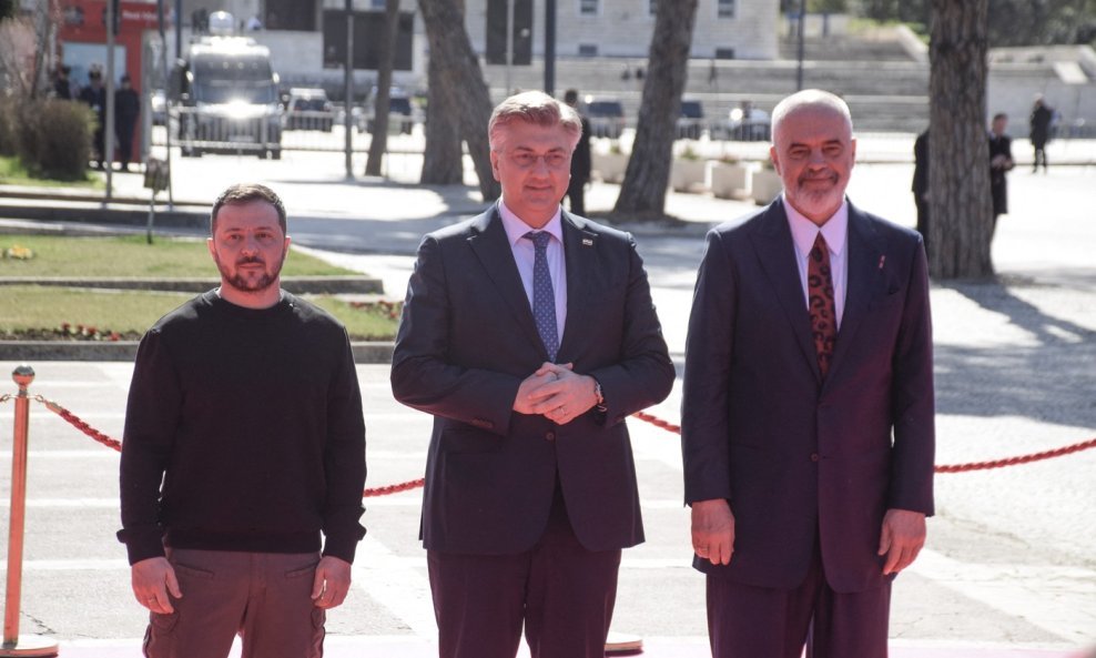 Volodimir Zelenski, Andrej Plenković i Edi Rama