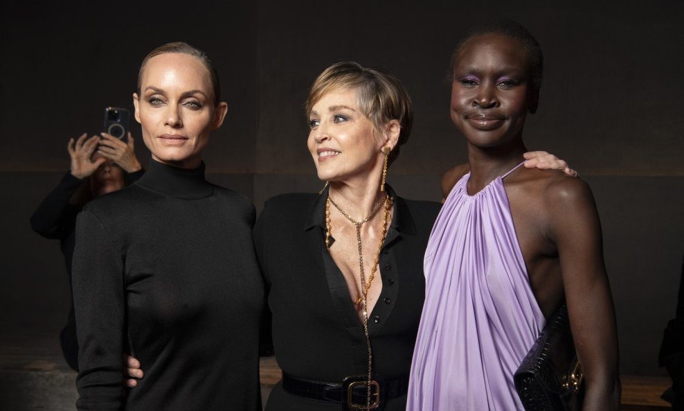 Amber Valletta, Sharon Stone i Alek Wek na reviji Toma Forda