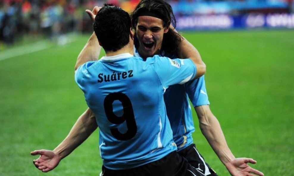 Luis Suarez (9) i Edinson Cavani