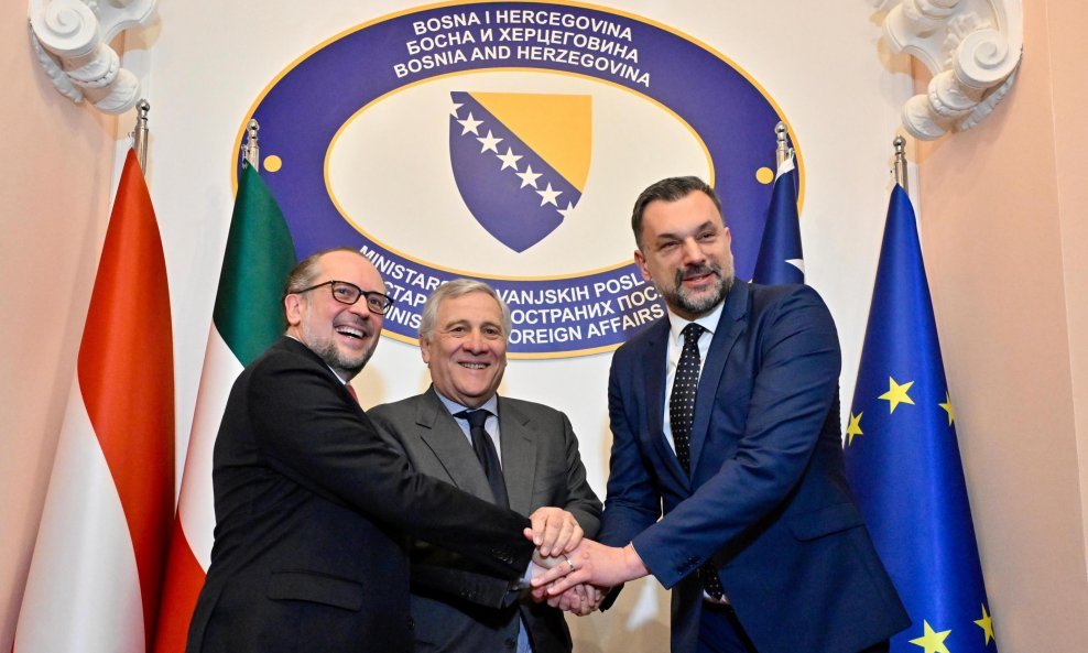 Alexander Schallenberg, Antonio Tajani i Elmedin Konaković