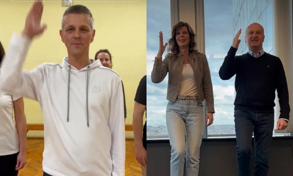 Valter Flego, Biljana Borzan i Fred Matić, svi plešu Rim Tim Tagi Dim