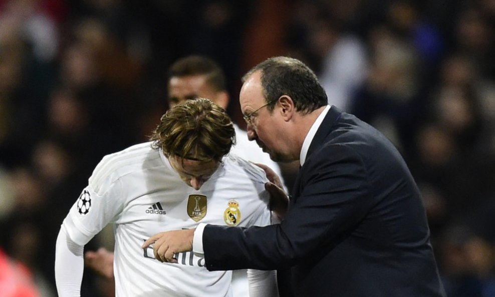 Luka Modrić i Rafael Benitez, studeni 2015. godine