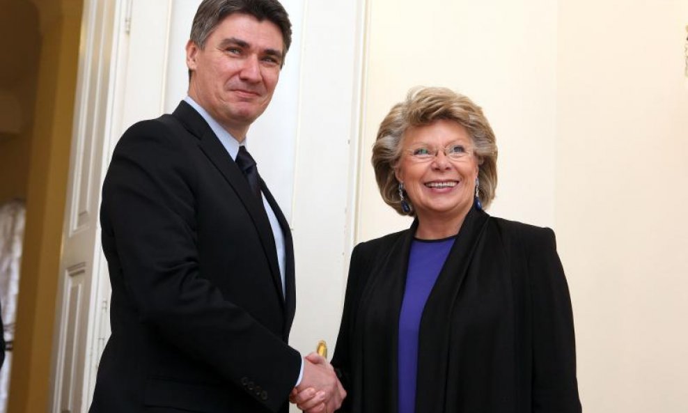 Zoran Milanović i Viviane Reding