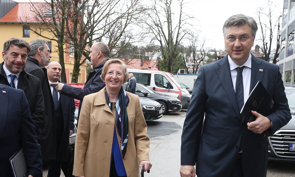 Alemka Markotić i Andrej Plenković