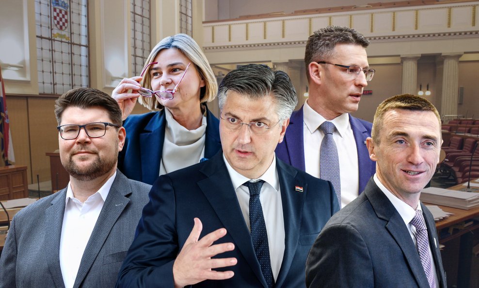 Peđa Grbin (SDP), Andrej Plenković (HDZ), Ivan Penava (Domovinski pokret), Božo Petrov (Most), Sandra Benčić (Možemo!)
