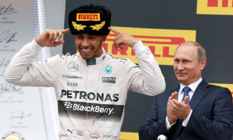 Putin i Lewis Hamilton
