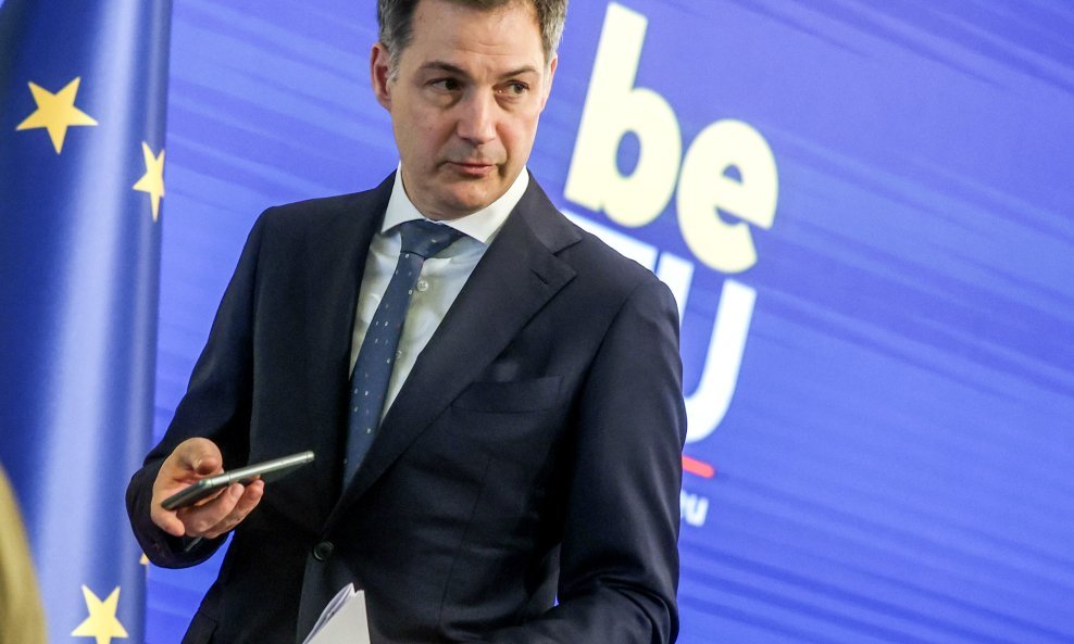 Alexander De Croo, premijer Belgije na konferenciji za novinare