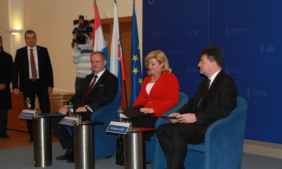 Andrej Kiska, Kolinda Grabar-Kitarović i Miroslav Lajčak