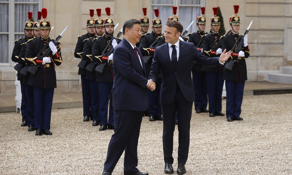 Xi Jinping i Emmanuel Macron