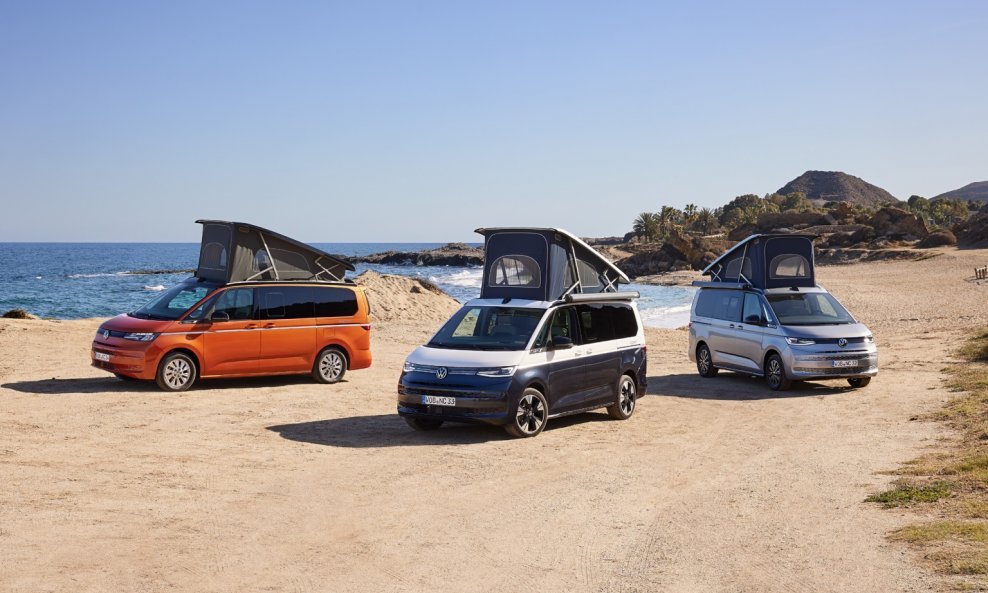 VW California obitelj: Beach (lijevo), Ocean (u sredini) i Coast (desno)