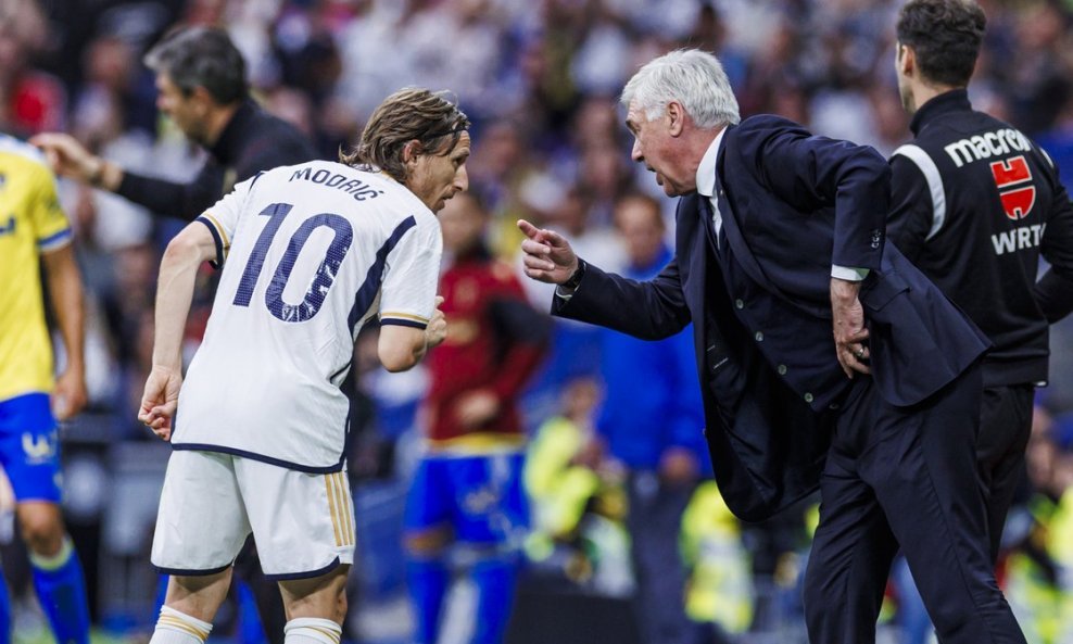 Luka Modrić i Carlo Ancelotti