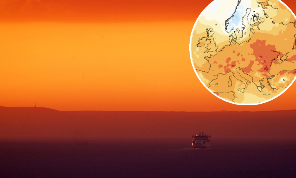 Prosječna anomalija prizemne temperature zraka (°C) za 2023. u odnosu na referentno razdoblje 1991.–2020. Izvor podataka: ERA5.