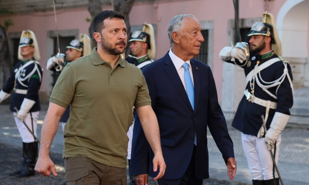 Portugalski predsjednik Marcelo Rebelo de Sousa i ukrajinski kolega Volodimir Zelenski