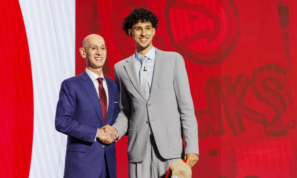 Adam Silver i Zaccharie Risacher
