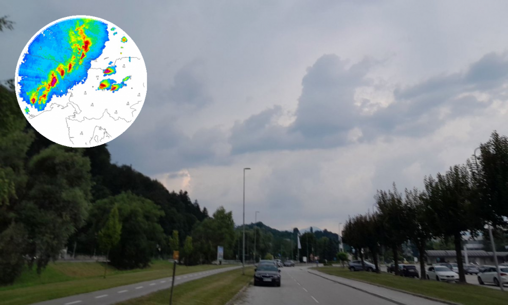 Snimka neba nad Velenjem