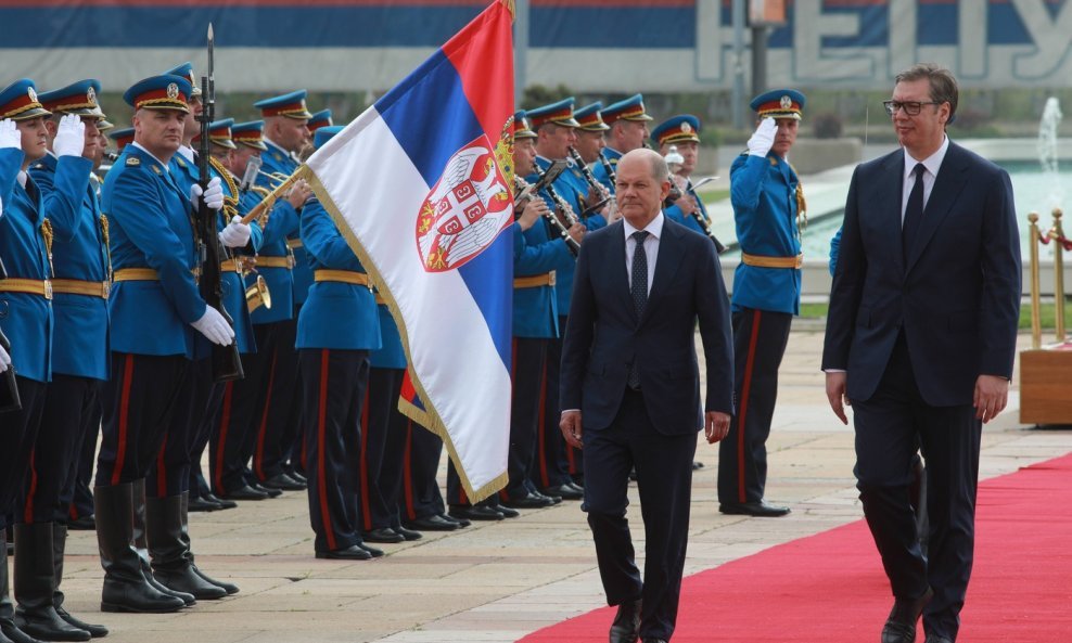 Olaf Scholz i Aleksandar Vučić