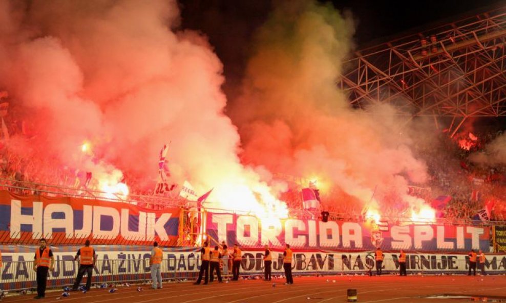 Torcida Hajduk Poljud bakljada