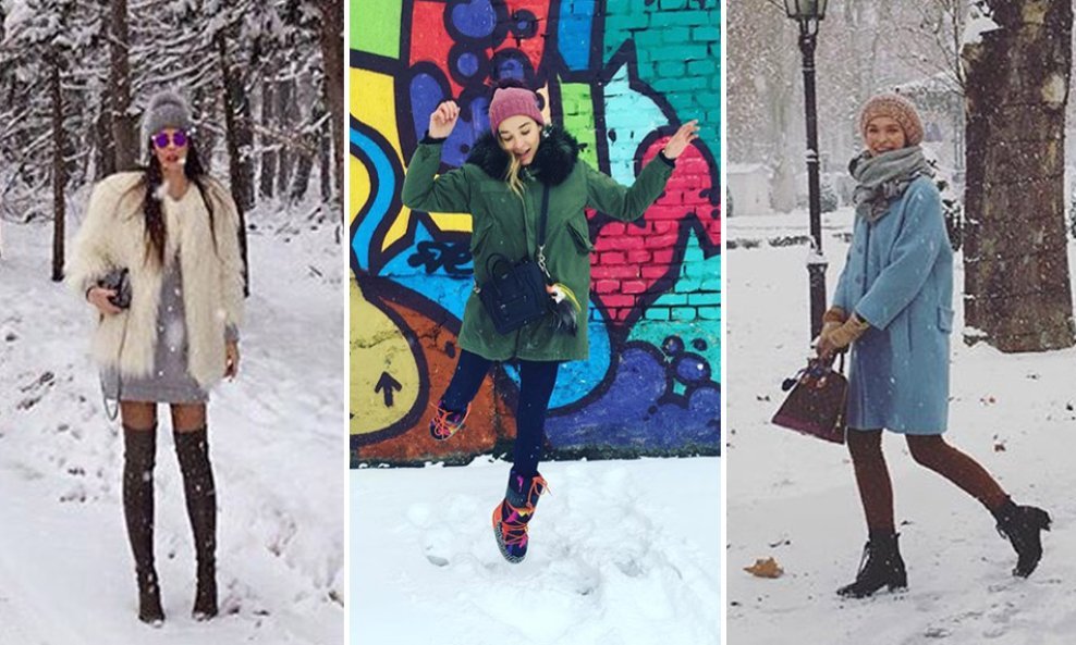 Snijeg je izmamio poznate dame 
