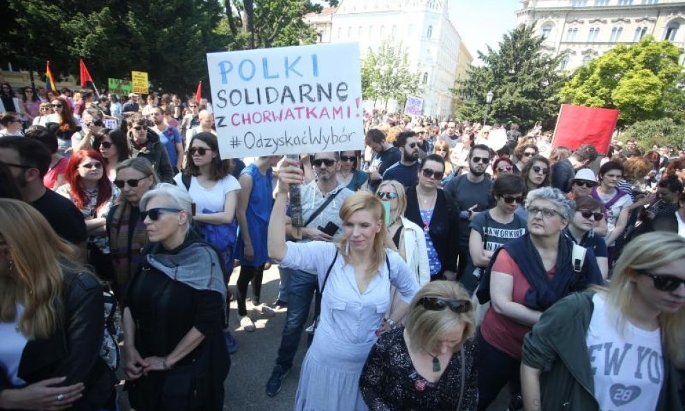 Karolina Wieckiewicz podržala je nedavni zagrebački skup protiv ugrožavanja reproduktivnih prava žena