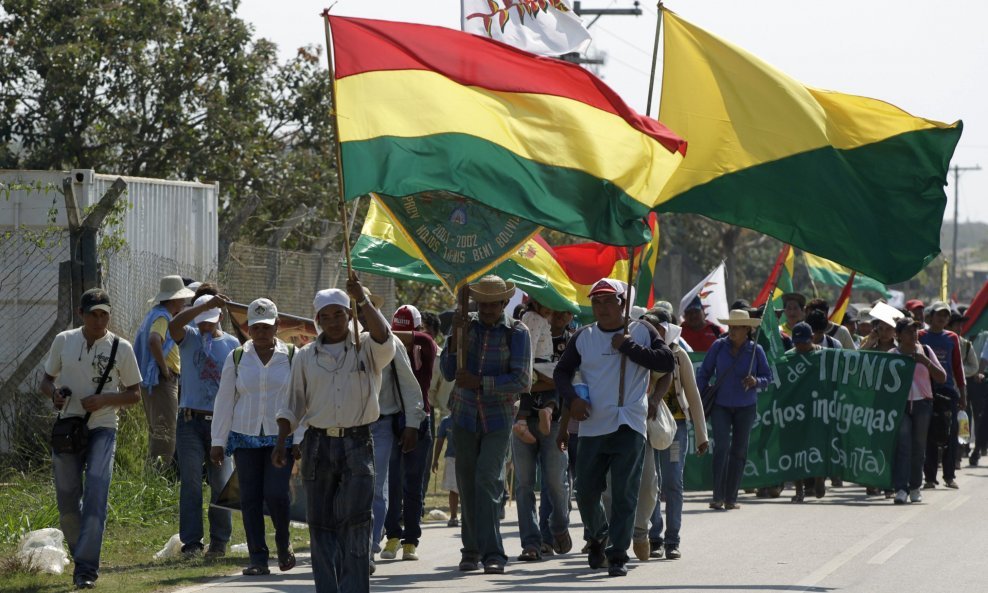 Bolivija prosvjed Indijanaca