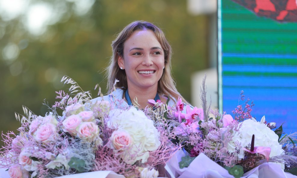 Donna Vekić na dočeku u Osijeku