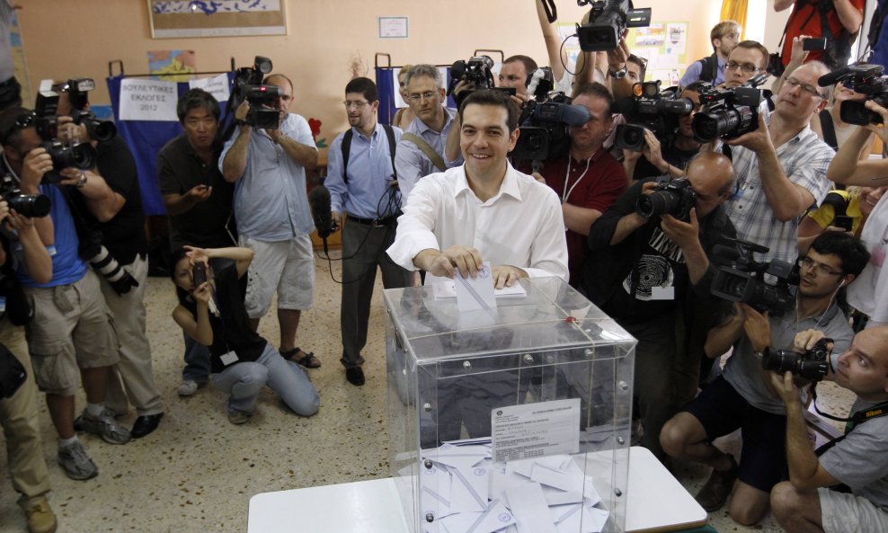 Alexis Tsipras na biralištu