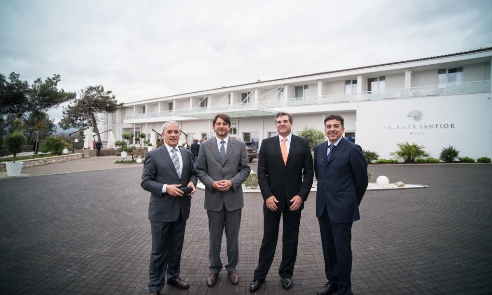 Otvorenje Hotel i Casa Valamar Sanfior u Rapcu, Edi Černjul (predsjednik Uprave, Riviera Adria d.d.), Darko Lorencin (ministar turizma Republike Hrvatske), Peter Fuchs (predsjednik Uprave, Valamar Hoteli i ljetovališta d.o.o.), Tulio Demetlika (gradonačel