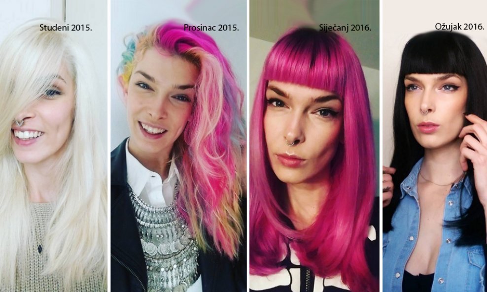 Kristina Šalinović je u manje od pola godine promijenila četiri boje kose