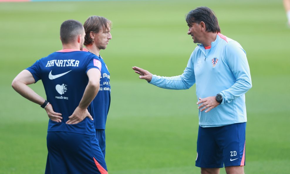 Zlatko Dalić, Luka Modrić i Mateo Kovačić