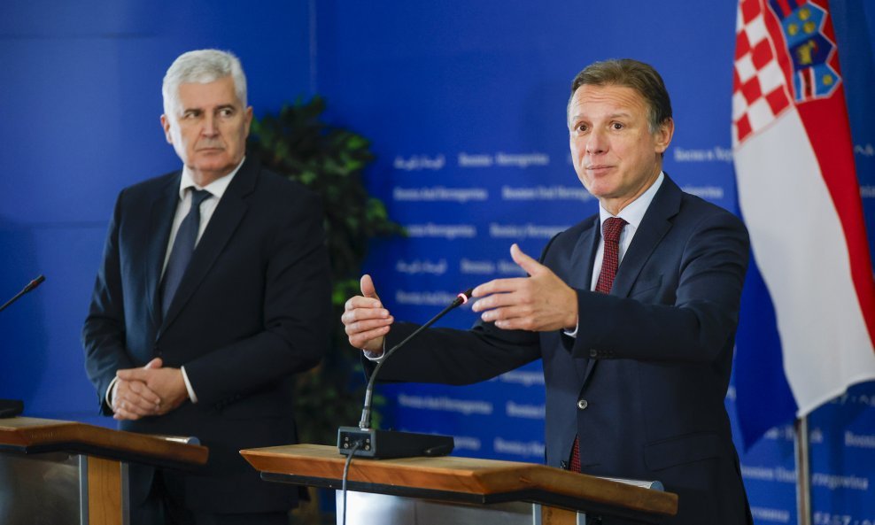 Predsjednik Hrvatskoga sabora Gordan Jandroković u službenom posjetu Bosni i Hercegovini gdje se sastao s Draganom Čovićem