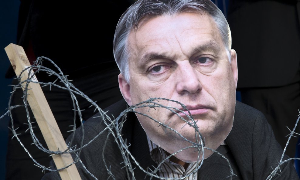 Viktor Orban i bodljikava žica