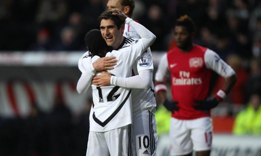 Danny Graham (10) i Nathan Dyer - Swansea City