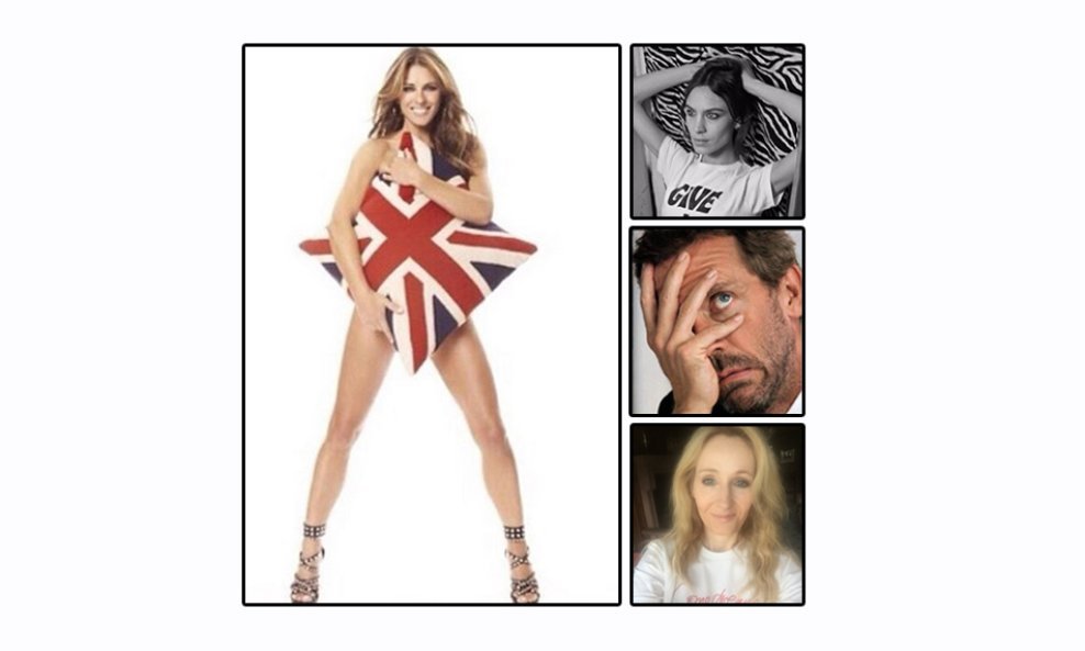 Elizabeth Hurly, Alexa Chung, Hugh Laurie i J.K.Rowling
