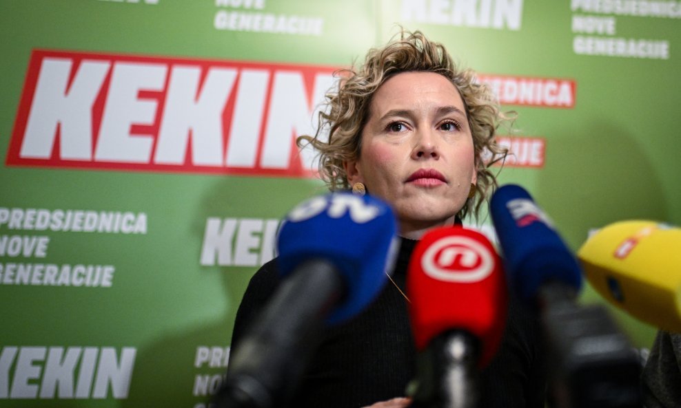 Ivana Kekin na konferenciji za medije
