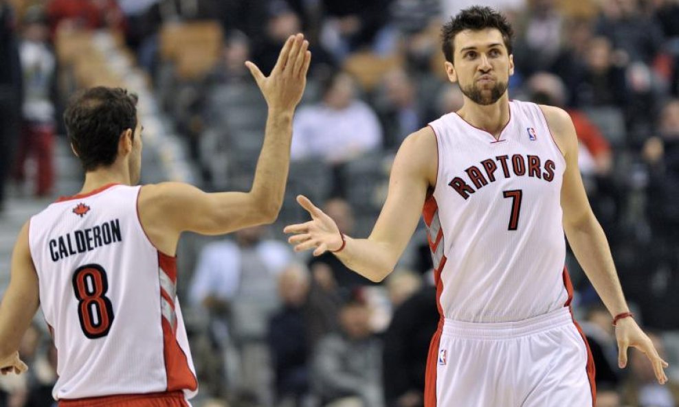 Jose Calderon i Andrea Bargnani (Toronto Raptors)