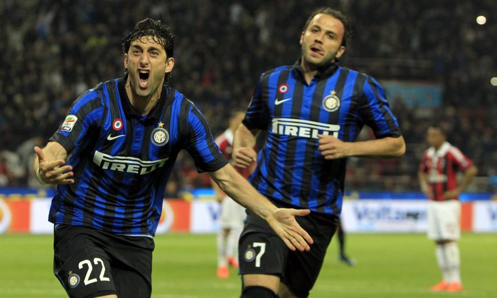 Inter Milan 2012 Diego Milito  Gianpaolo Pazzini