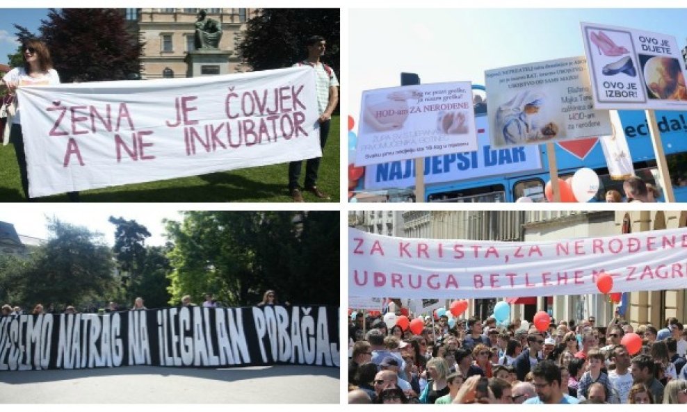 za i protiv pobačaja kolaž