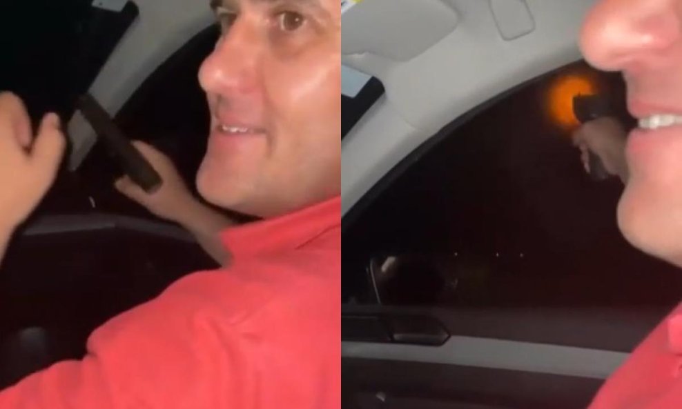 Josip Dabro puca iz automobila