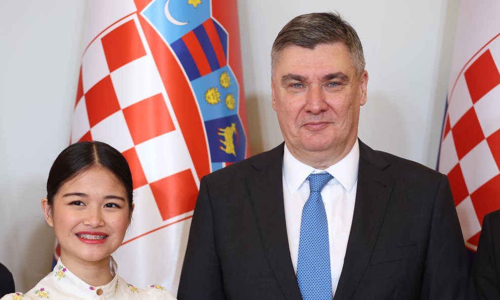 Chriztel Renae Aceveda i Zoran Milanović na inauguraciji