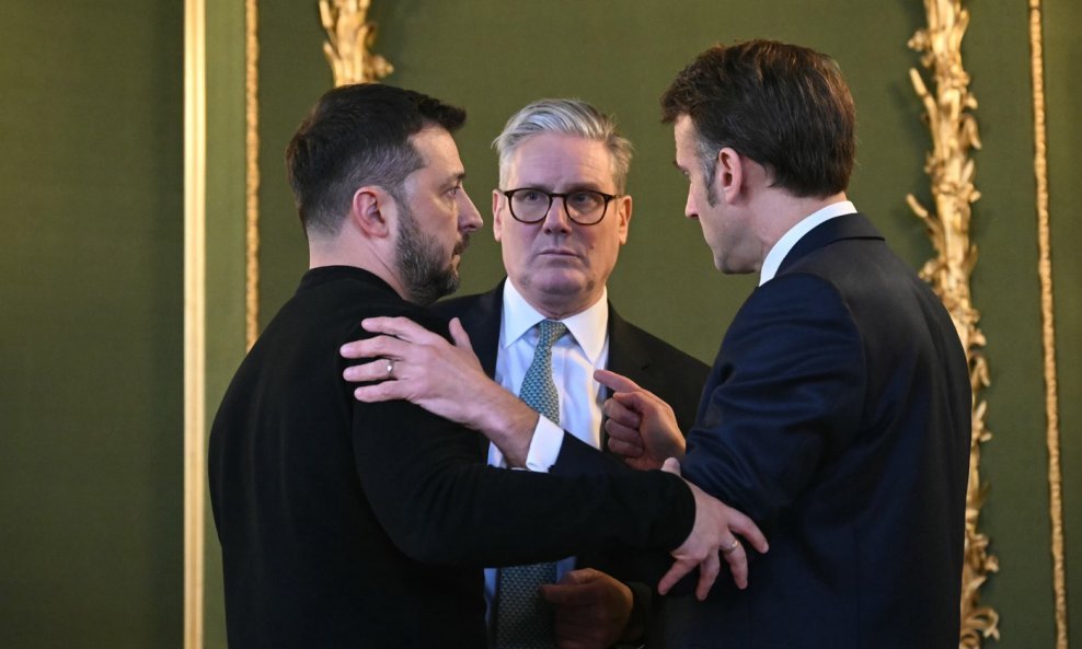 Volodimir Zelenski, Kier Starmer, Emmanuel Macron