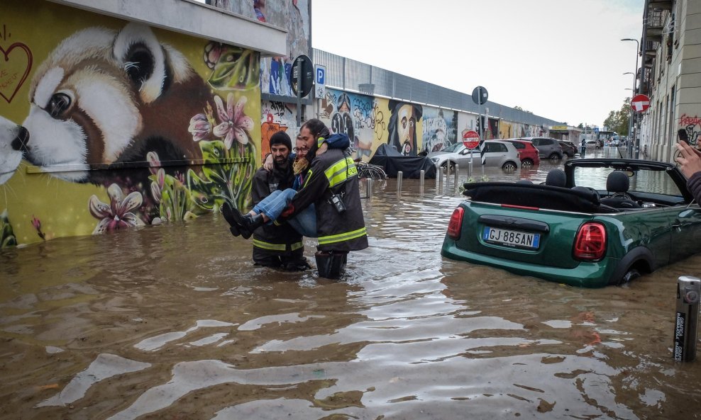 Ilustracija / Poplave u Milanu 2023.