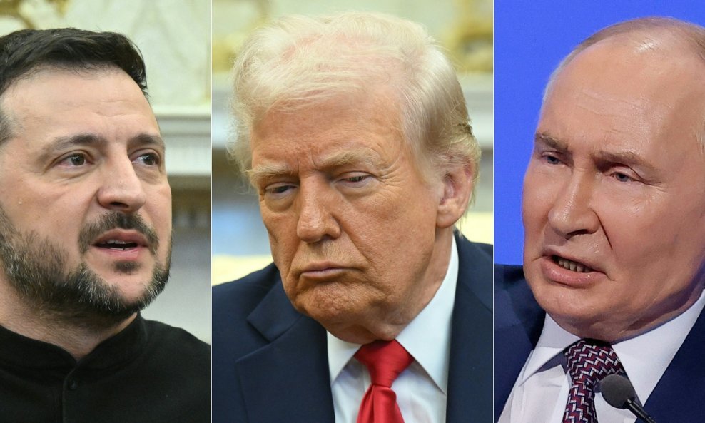 Volodimir Zelenski, Donald Trump, Vladimir Putin