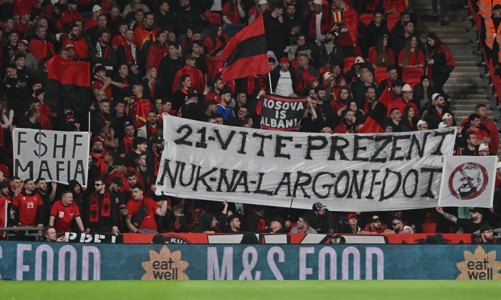 Navijači Albanije na Wembleyu