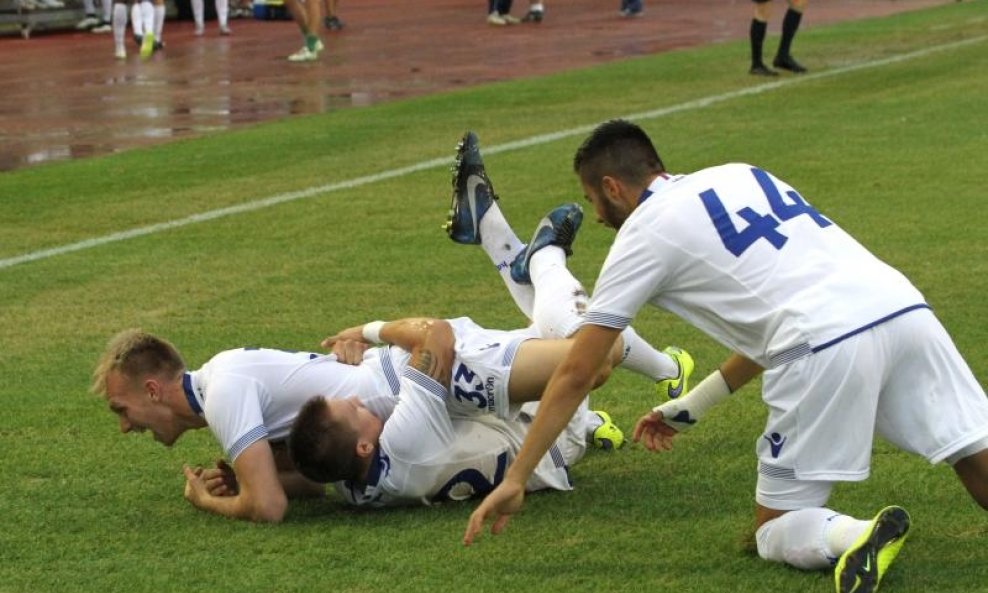 Slavlje Hajduka nakon pogotka