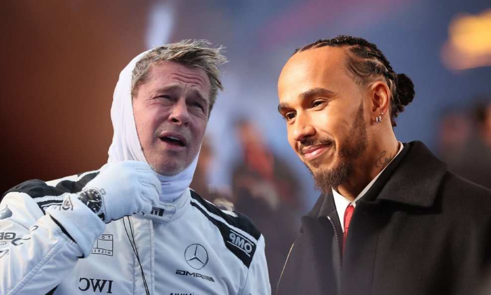 Brad Pitt i Lewis Hamilton